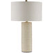 Polka Dot 28.25 inch 150 watt Ivory and Brown with Polished Brass Table Lamp Portable Light