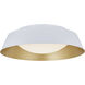 Flare LED 18 inch Matte White with Gold Inner Flush Mount Ceiling Light