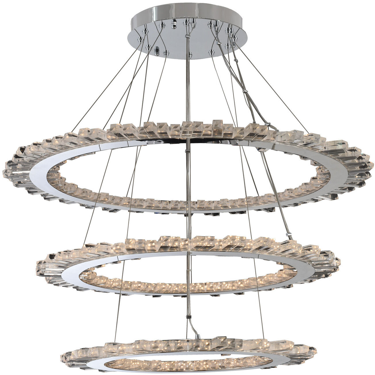 Quasar LED 42 inch Chrome Pendant Ceiling Light