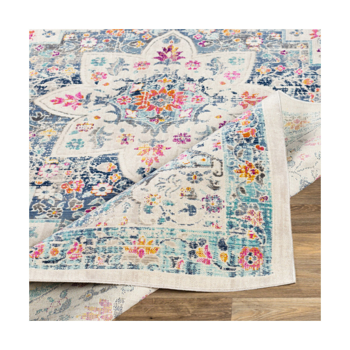 Orelious 87 X 63 inch Medium Gray Rug, Rectangle