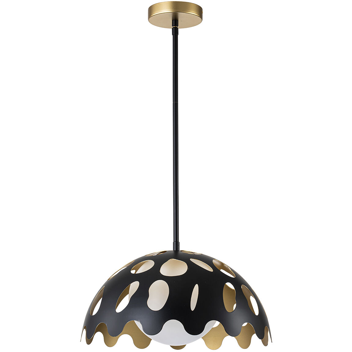 Pebbles 1 Light 15 inch Black Pendant Ceiling Light