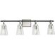 Cassell 4 Light 33.87 inch Brushed Nickel Bathroom Vanity Light Wall Light