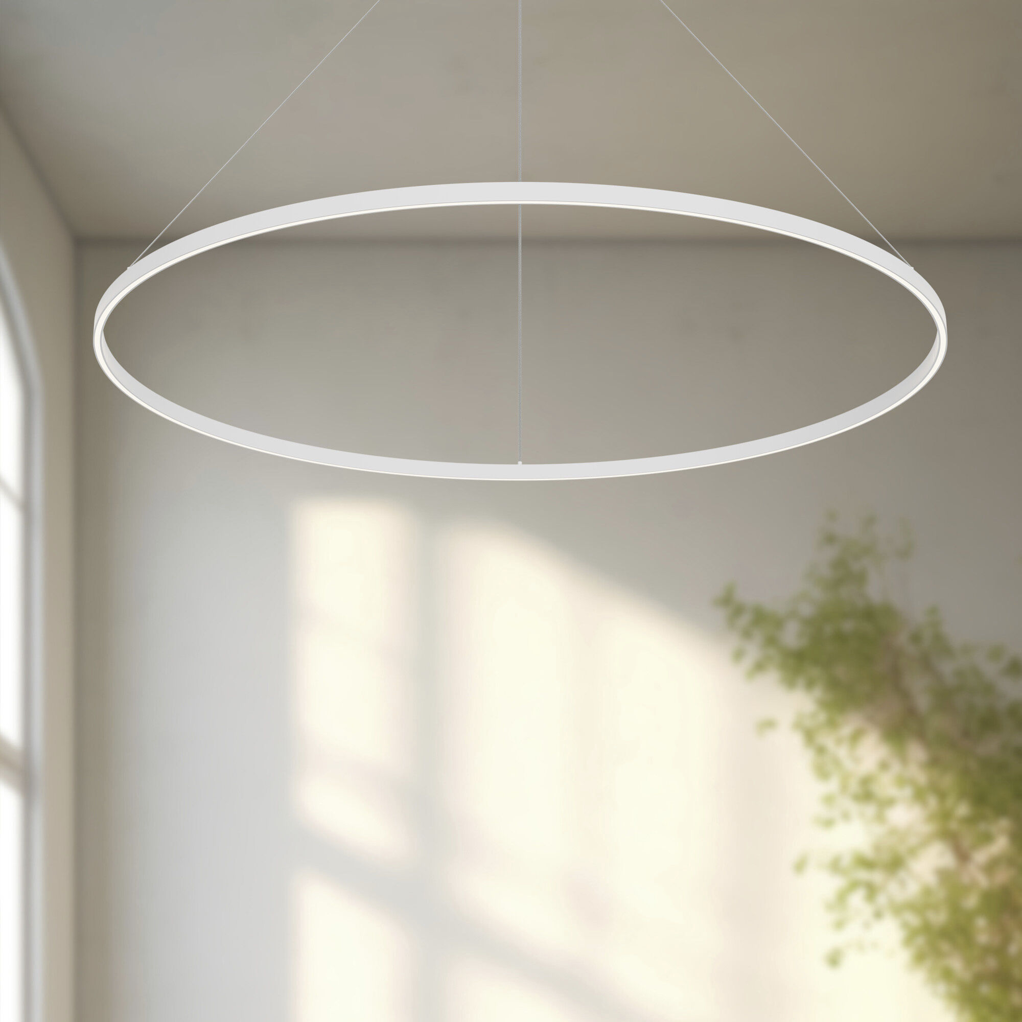 Cerchio Pendant Ceiling Light in White