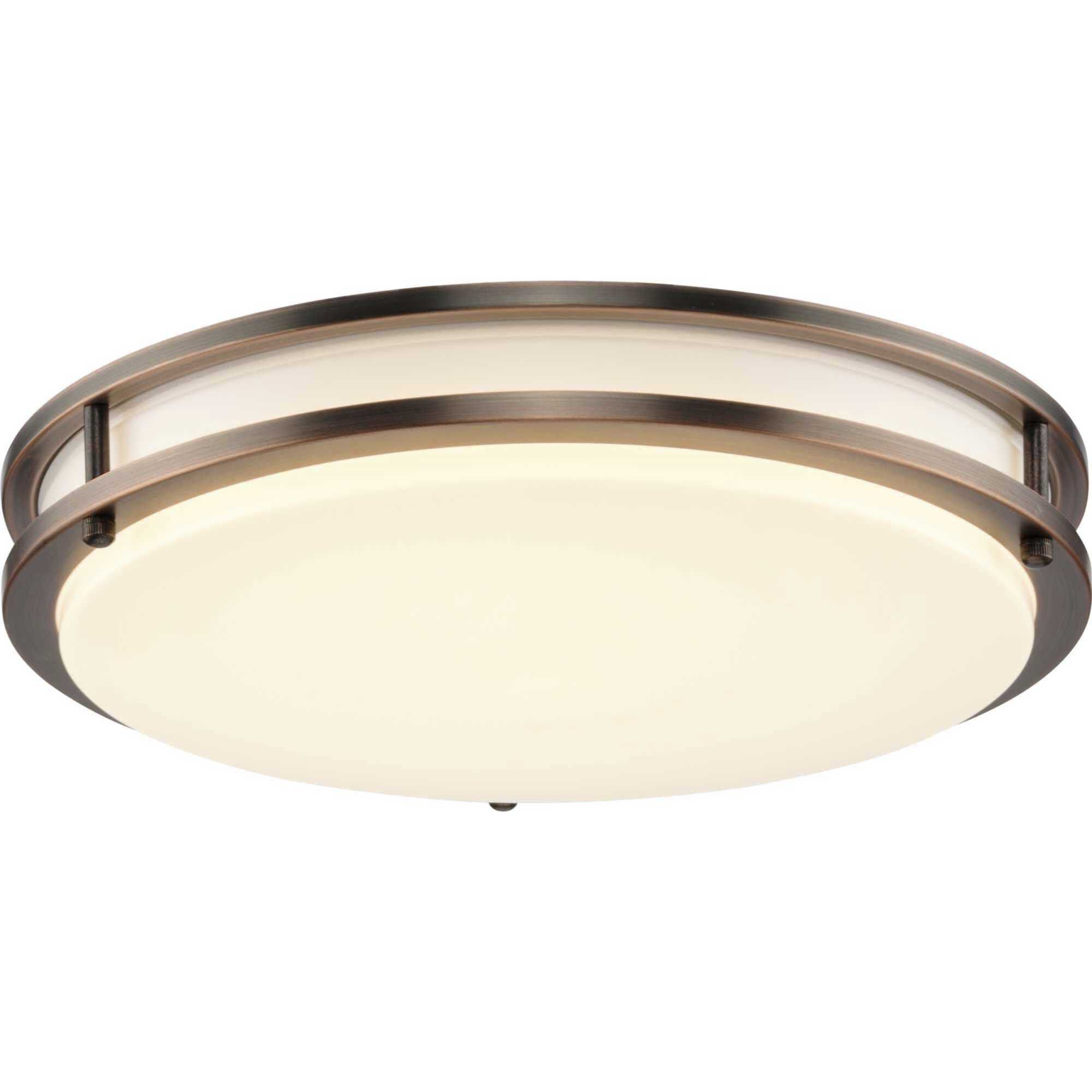 Abide LED LED 14 inch Urban Bronze Flush Mount Ceiling Light, Medium, Progress LED
