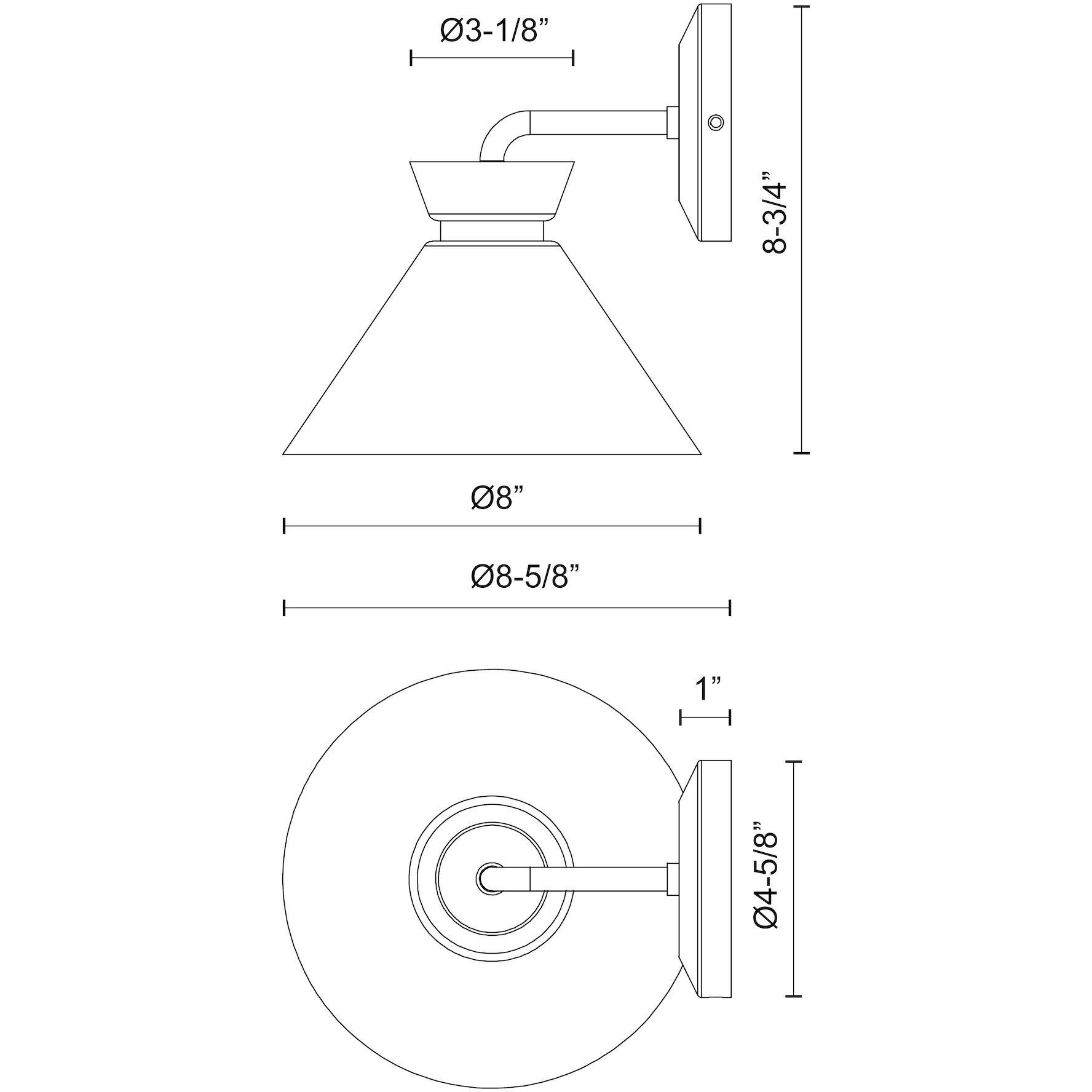 Alora Mood Halston Wall/Vanity Light Wall Light in Matte Black
