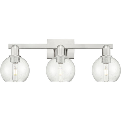 Arcadia Athens 3 Light 24.88 inch Brushed Satin Nickel Bath Vanity Light Wall Light in Seedy