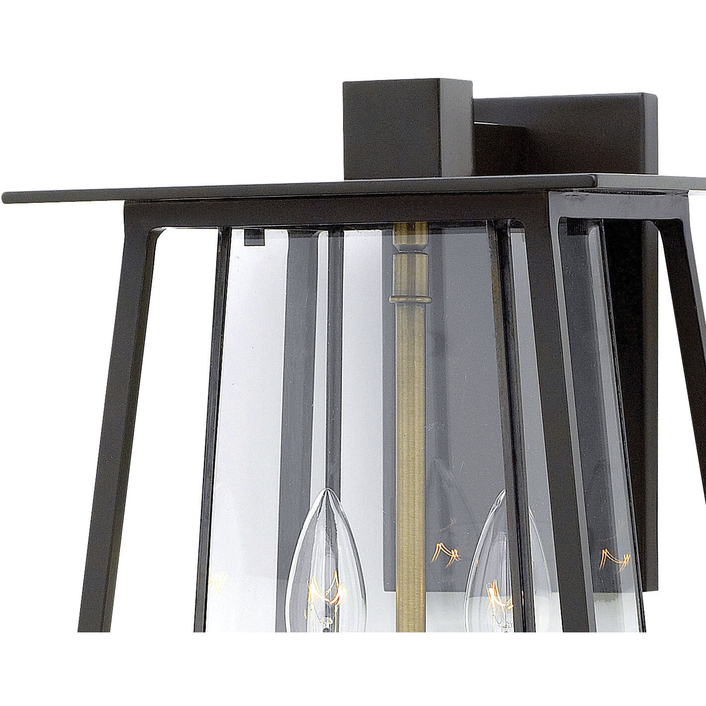 Walker LED 15 inch Buckeye Bronze with Heritage Brass Outdoor Wall Mount Lantern, Medium