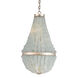Platea 3 Light 17 inch Contemporary Silver Leaf/Seaglass Chandelier Ceiling Light