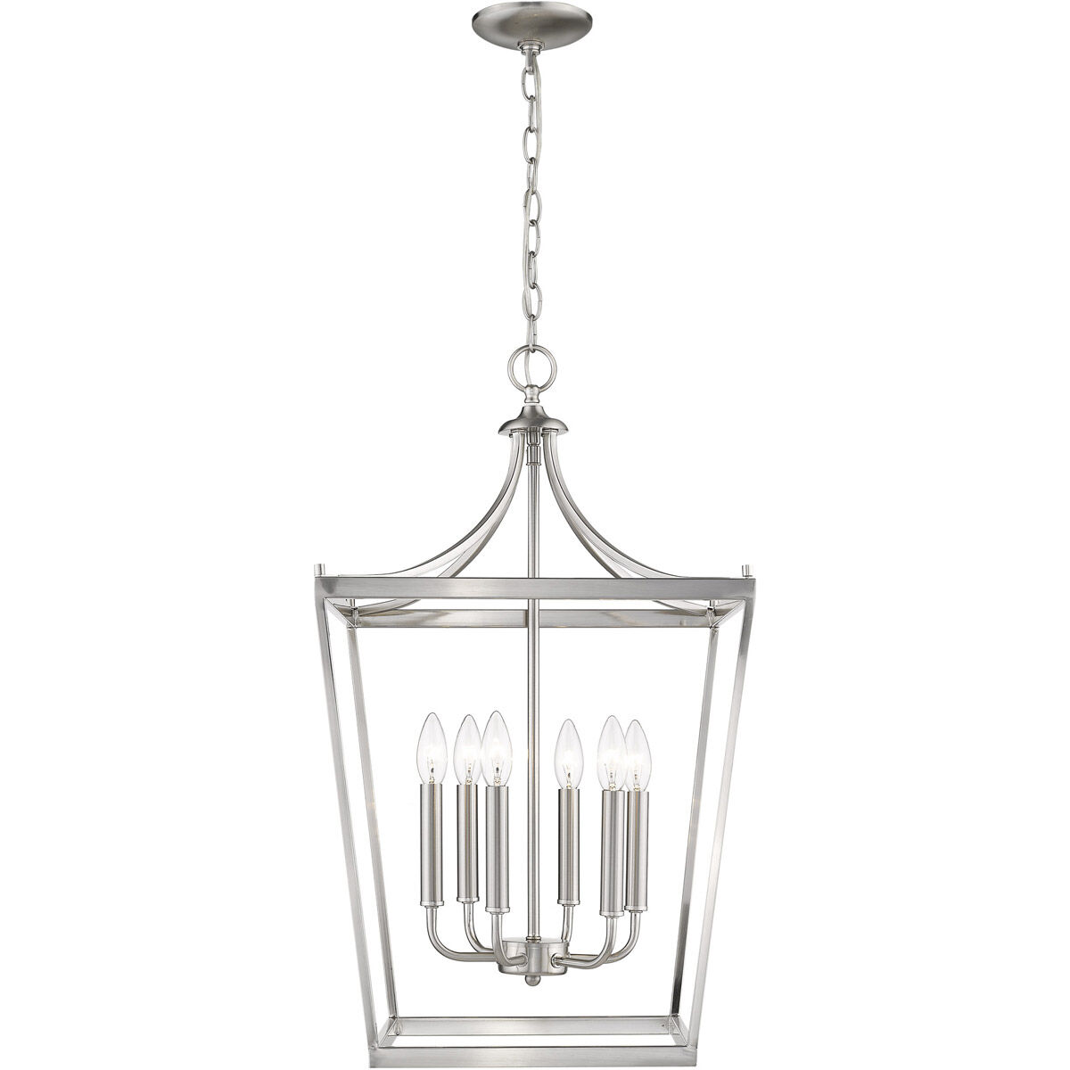 Kennedy 6 Light 16 inch Satin Nickel Chandelier Ceiling Light