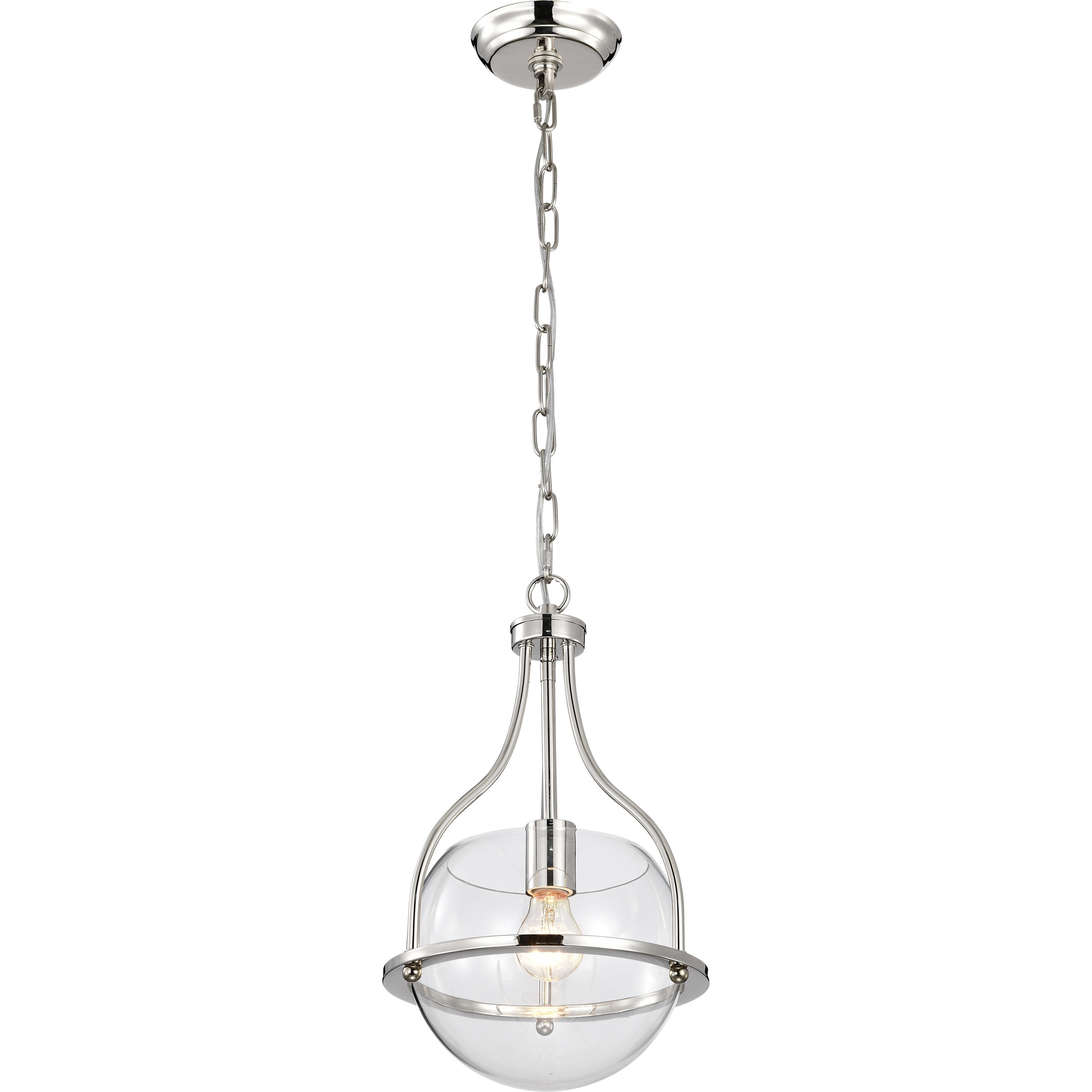 Amado 1 Light 10 inch Polished Nickel Pendant Ceiling Light