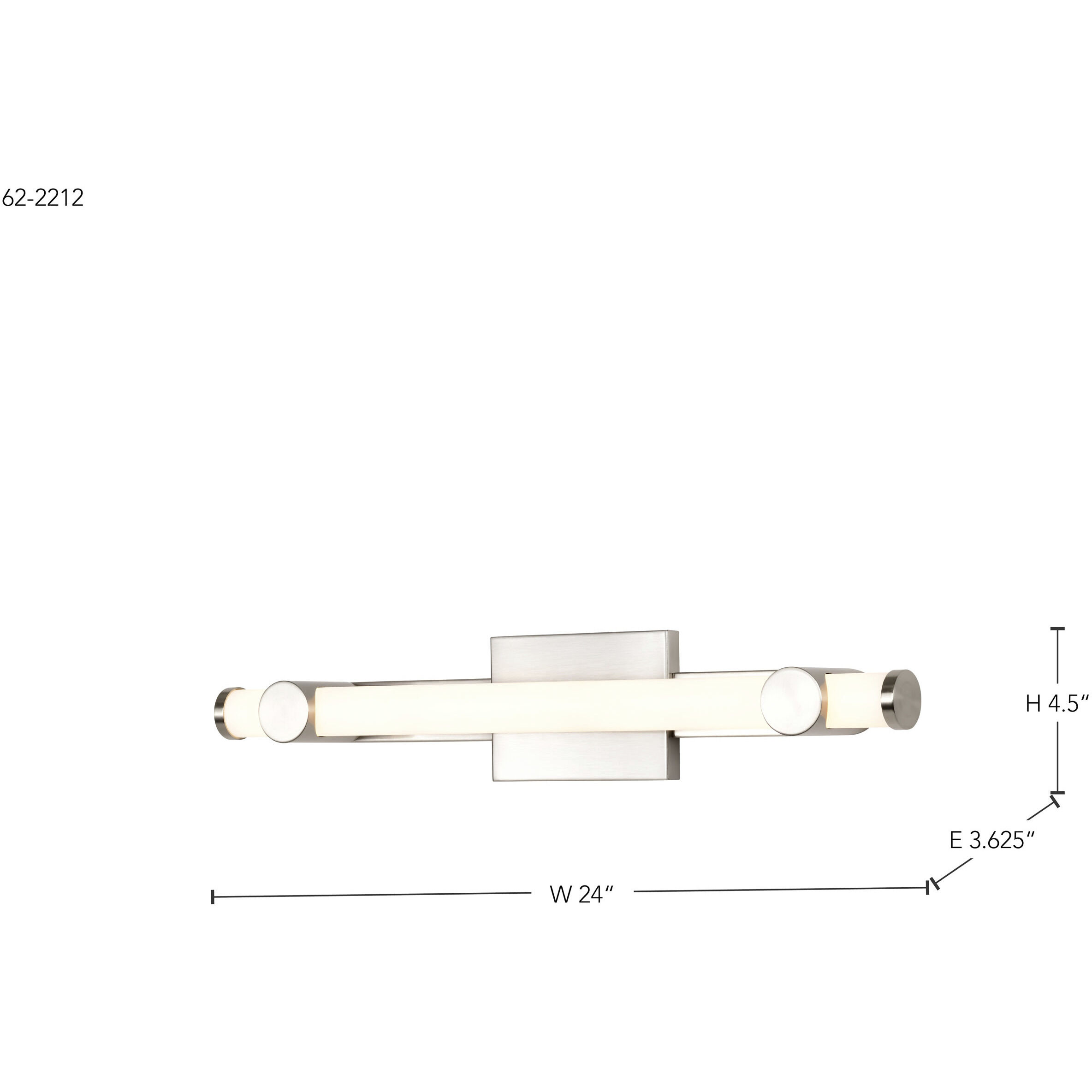 Bowman LED 24 inch Brushed Nickel Vanity Light Wall Light