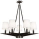Cosmos 8 Light 35.75 inch Antique Silver Chandelier Ceiling Light