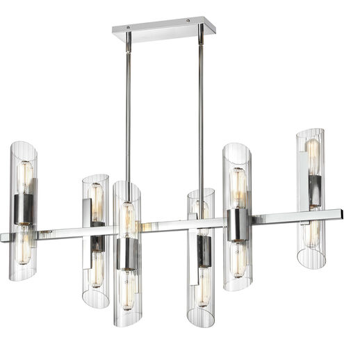 Samantha 12 Light 40 inch Polished Chrome Horizontal Chandelier Ceiling Light