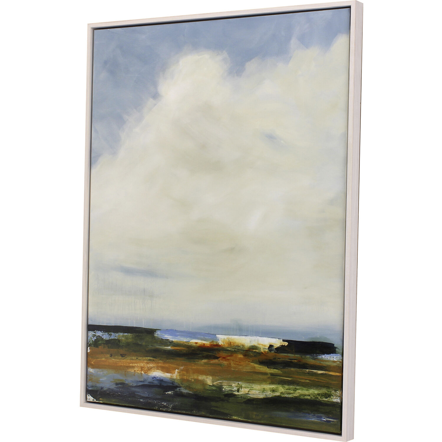 Late in the Day Blue and Green and White and Yellow Canvas, The Studio