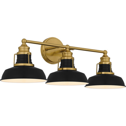 Huxley 3 Light 25.5 inch Aged Brass Bath Light Wall Light, Large