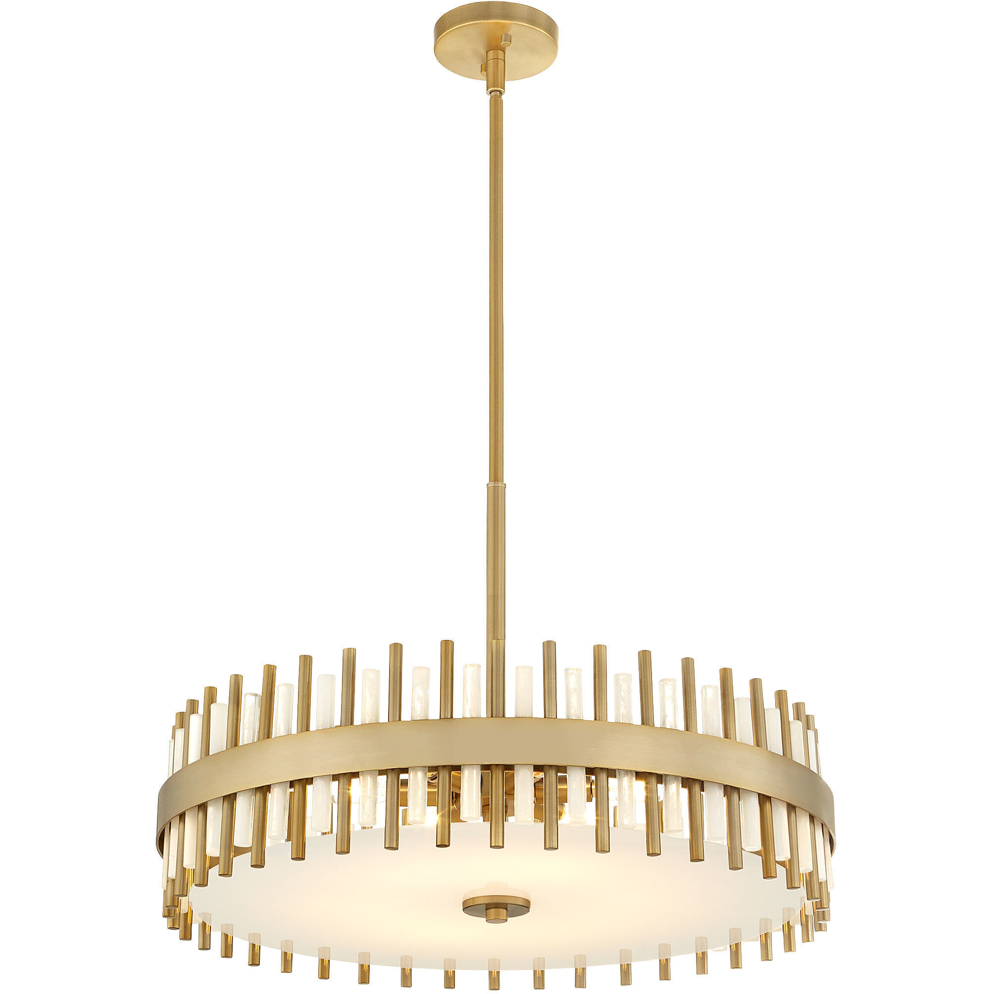 Cassio 6 Light 28 inch Aged Brass Pendant Ceiling Light