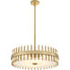 Cassio 6 Light 28 inch Aged Brass Pendant Ceiling Light