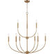 Greenwich 9 Light 32 inch Satin Brass Chandelier Ceiling Light