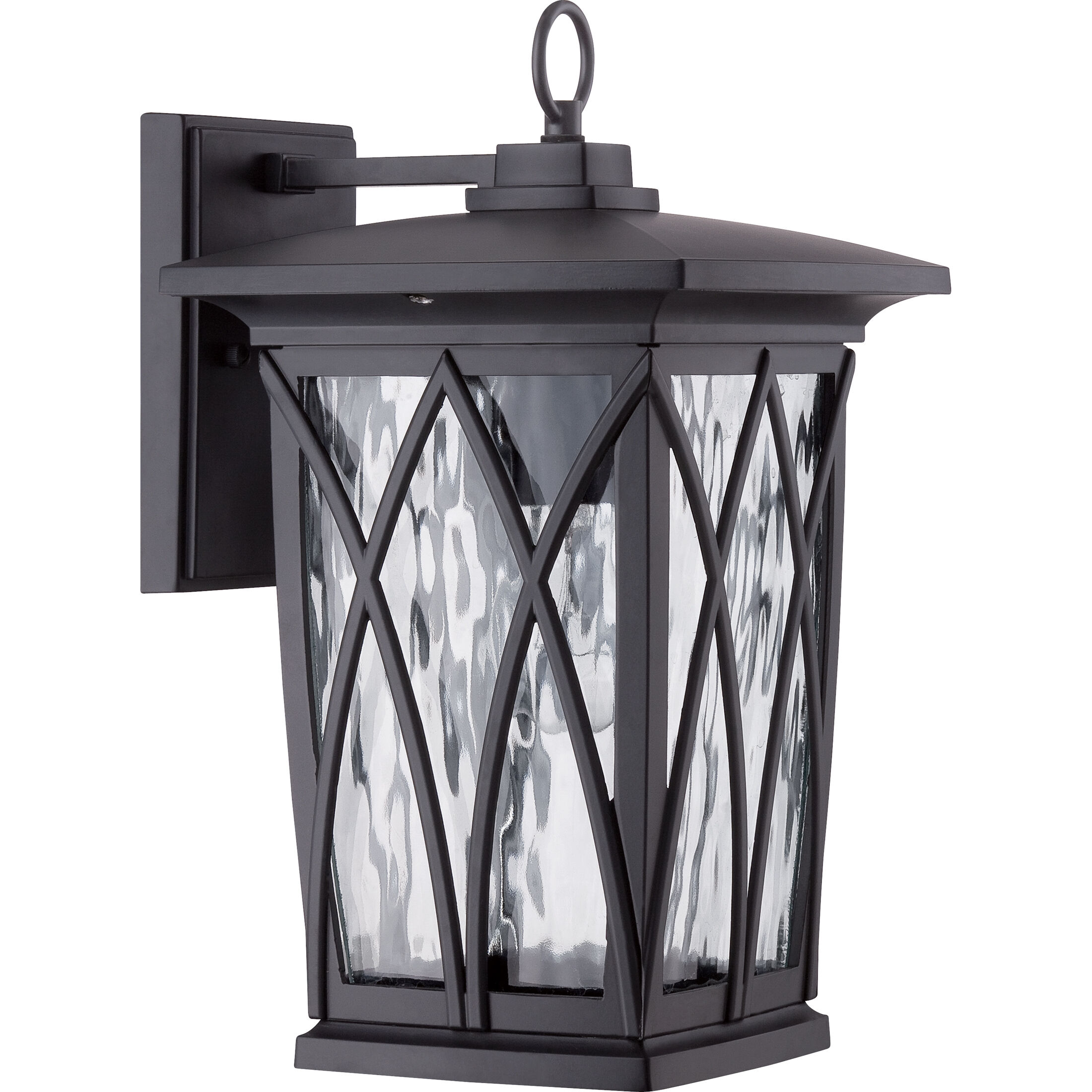 Grover 1 Light 15 inch Mystic Black Outdoor Wall Lantern
