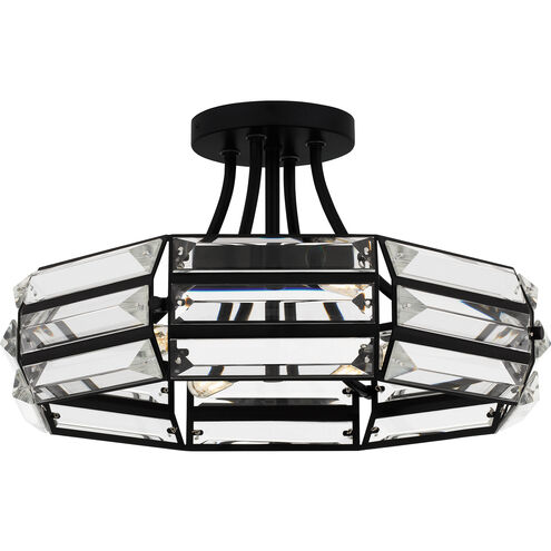 Padilla 4 Light 17 inch Matte Black Semi-Flush Mount Ceiling Light, Medium