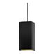Radiance Collection LED 5.5 inch Carbon Matte Black with Brushed Nickel Pendant Ceiling Light
