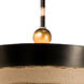 South Beach 1 Light 15 inch Hand-Painted Black And Cream Pendant Ceiling Light, Flambeau