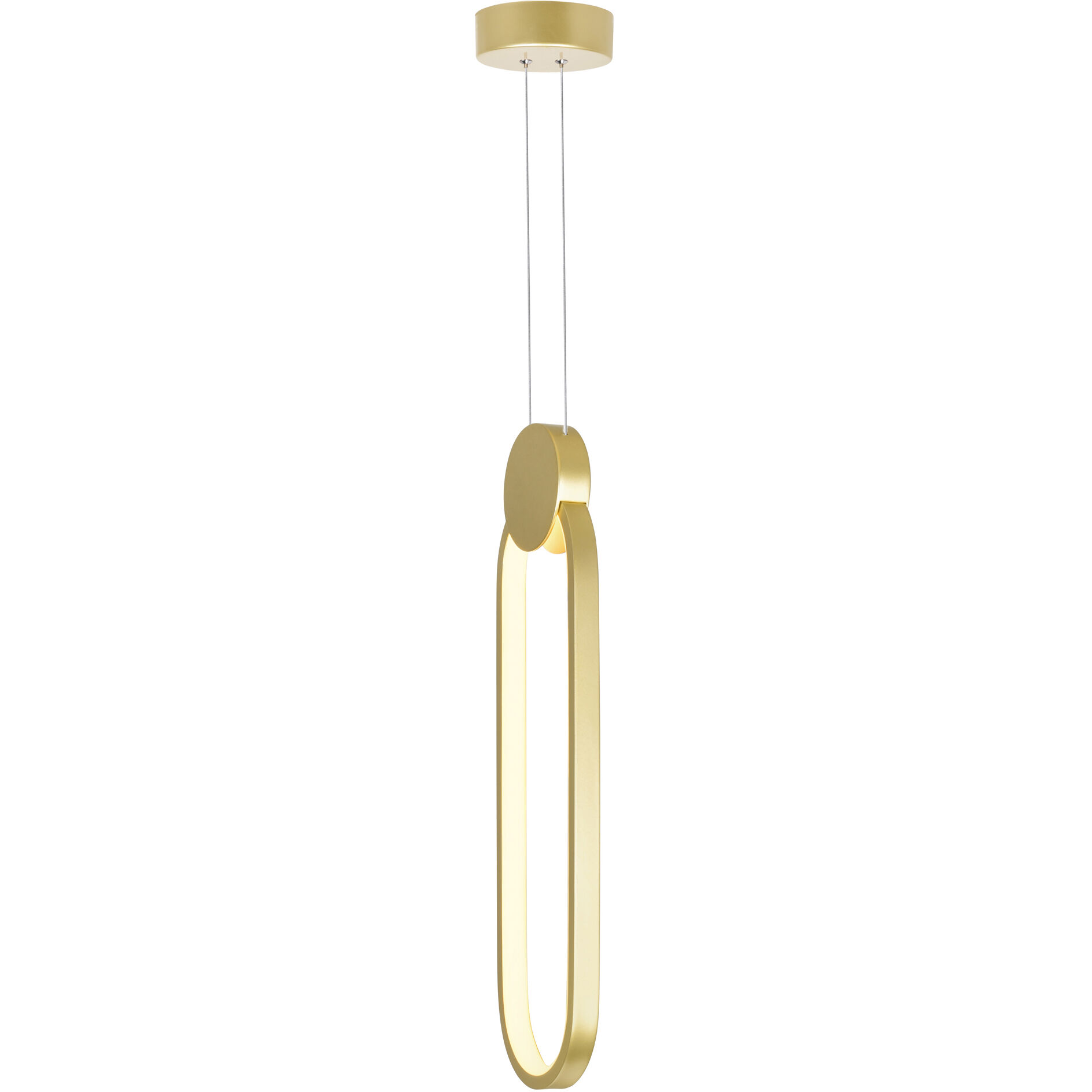 Pulley LED 4 inch Satin Gold Mini Pendant Ceiling Light