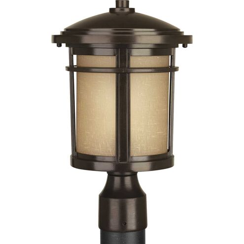Wish 1 Light 15 inch Antique Bronze Outdoor Post Lantern in Standard