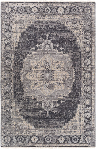 Festival 108 X 72 inch Black Rug in 6 X 9, Rectangle