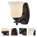 Lagoon 1 Light 7.5 inch Matte Black Vanity Wall Light