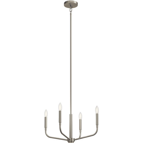 Madden 4 Light Brushed Nickel Chandelier/Semi Flush Ceiling Light