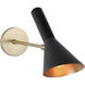 Frederick Cooper 1 Light 6 inch Matte Brass/Black Wall Sconce Wall Light