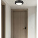 Quasars LED 12 inch Matte Black Flush Mount Ceiling Light