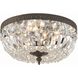 Westbury 3 Light 12 inch English Bronze Flush Ceiling Light in Clear Hand Cut