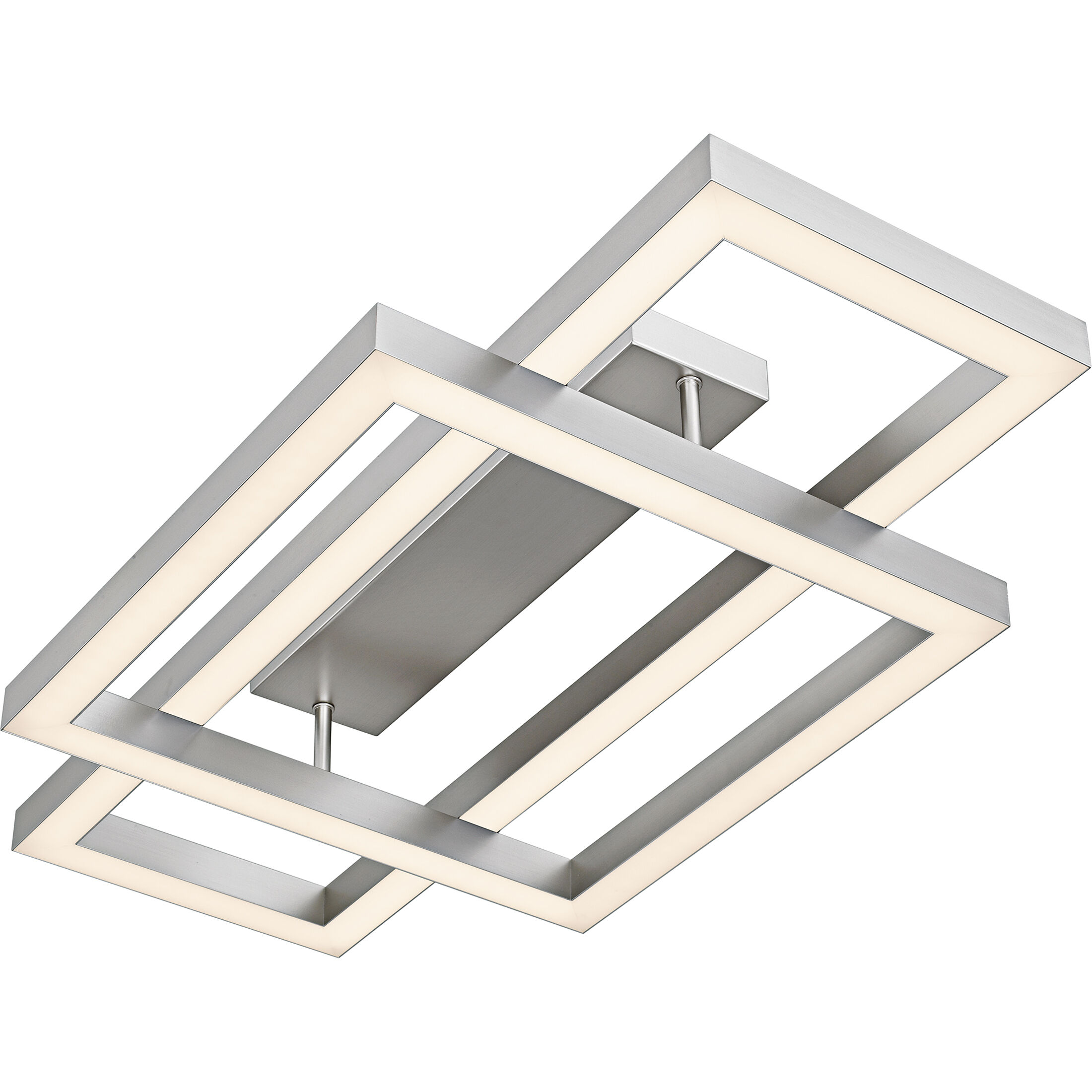 Lawless LED 36 inch Painted Brushed Nickel Semi-Flush Mount Ceiling Light, Extra Large