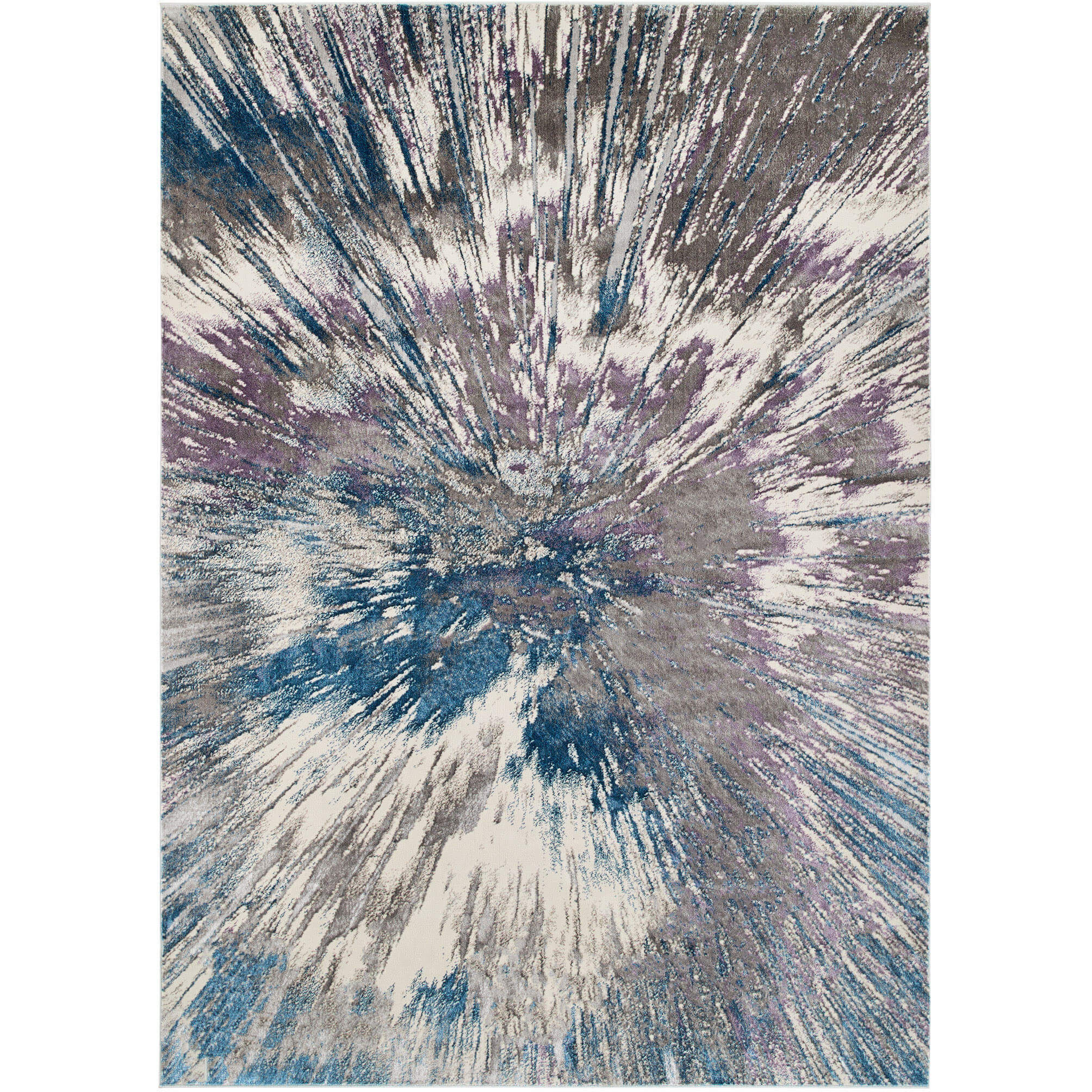 Darica 90 X 63 inch Blue Rug in 5 x 7