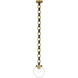 Marie Flanigan Bellamy LED 8 inch Soft Brass and Bronze Globe Chandelier Ceiling Light in Clear Glass
