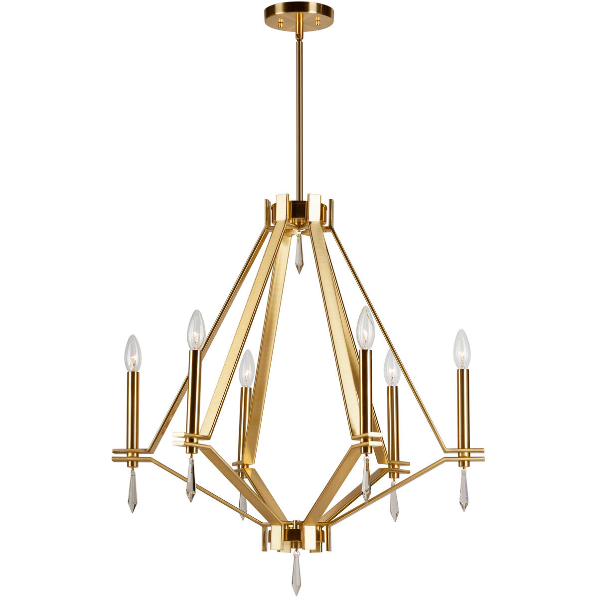 Robin 6 Light 26 inch Soft Gold Chandelier Ceiling Light