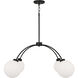 Amos 4 Light 37 inch Black Iron Chandelier Ceiling Light