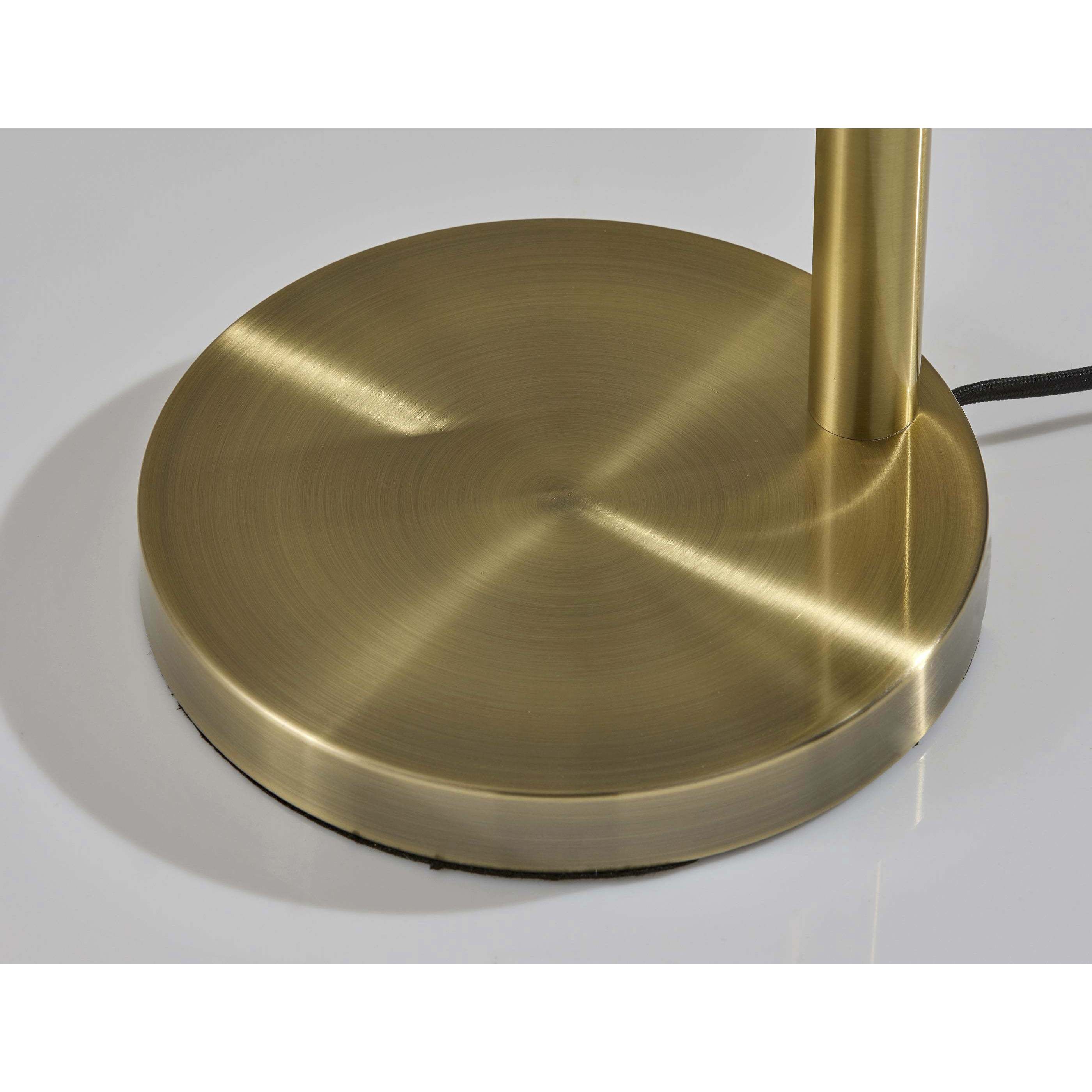 Linis 45 inch 40.00 watt Antique Brass Floor Lamp Portable Light, ADS360