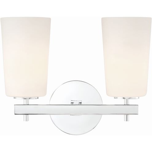 Colton 2 Light 14.75 inch Polished Chrome Bathroom Vanity Light Wall Light