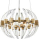Coquette 3 Light 13.5 inch Antique Brass Chandelier Ceiling Light, Small