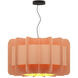 Clarissa 1 Light 29.8 inch Black/Rose Pendant Ceiling Light in Rose/Ash, 30 in