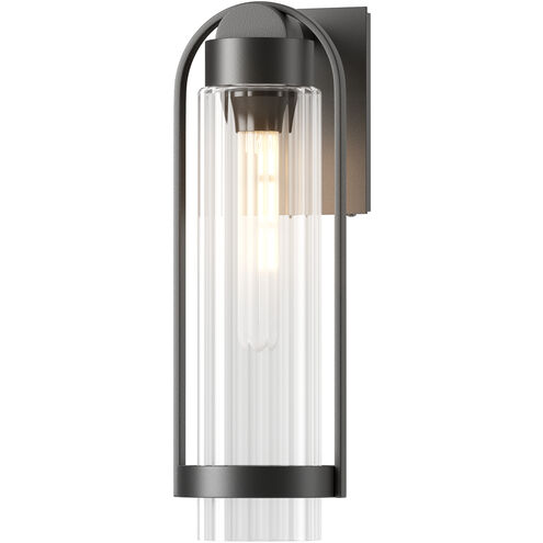 Alcove 1 Light 19.6 inch Coastal Black Outdoor Sconce in Clear, Medium