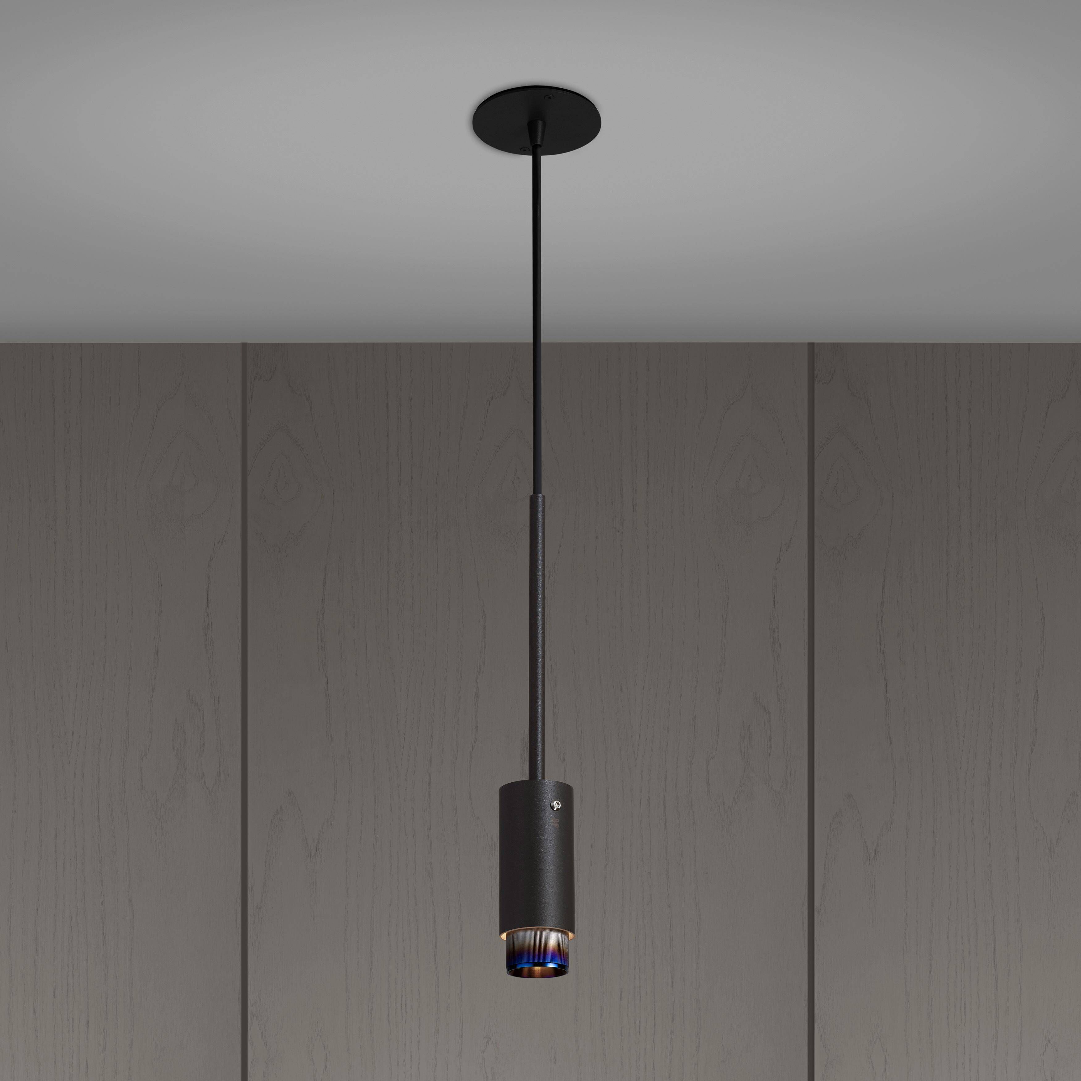 Exhaust Pendant LED 2.36 inch Graphite / Burnt Steel Pendant Ceiling Light