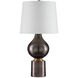 Tamerlane 27.5 inch 150 watt Black Nickel and Vintage Brass Table Lamp Portable Light