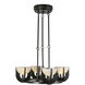 Colette LED 22.88 inch Urban Bronze Chandelier Ceiling Light in Urban Bronze and Alabaster
