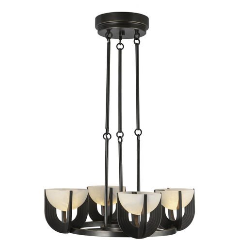 Colette LED 22.88 inch Urban Bronze Chandelier Ceiling Light in Urban Bronze and Alabaster