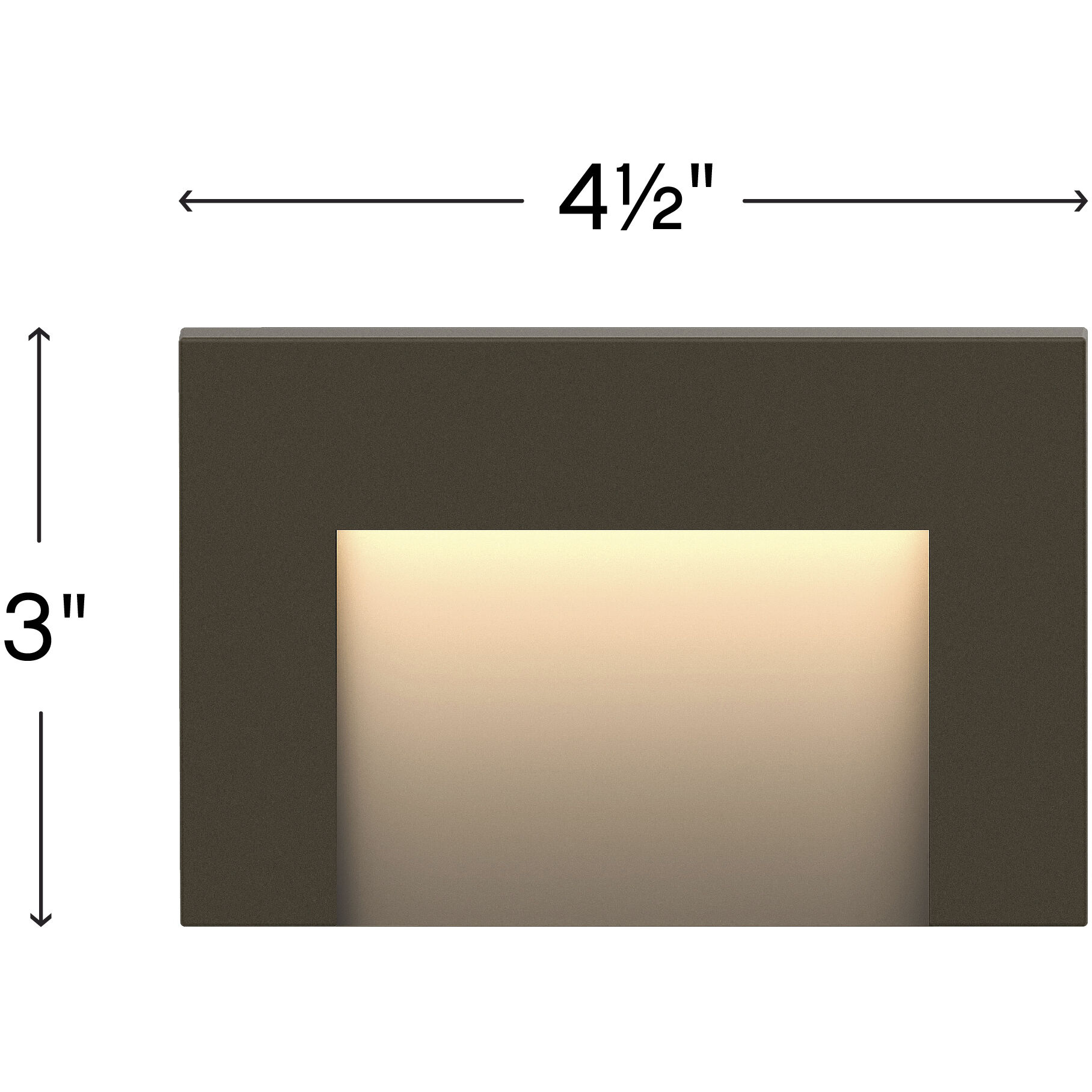 Taper 12v 1.90 watt Bronze Landscape Deck Sconce, Horizontal