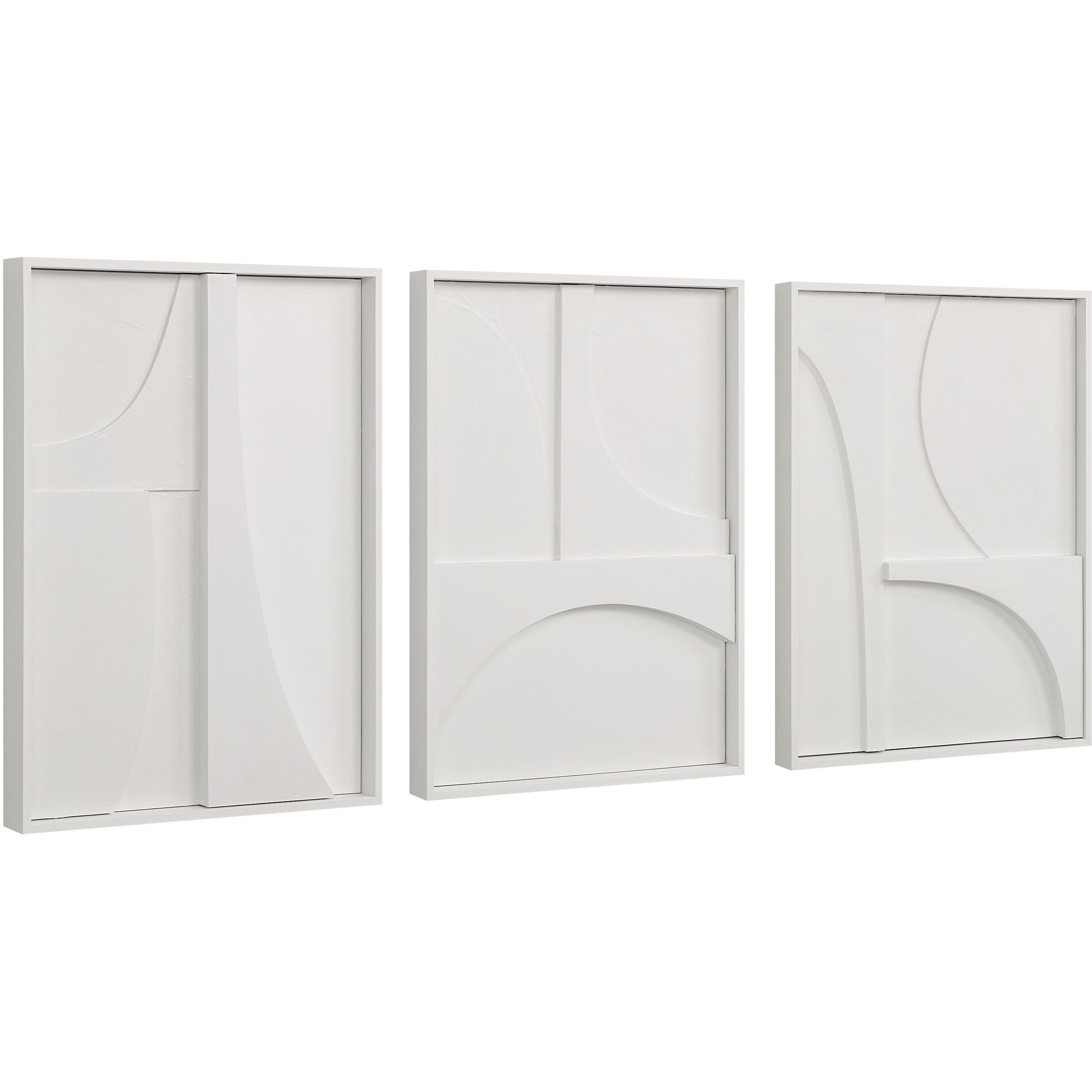 Marsh Matte White Wall Decor, Set of 3